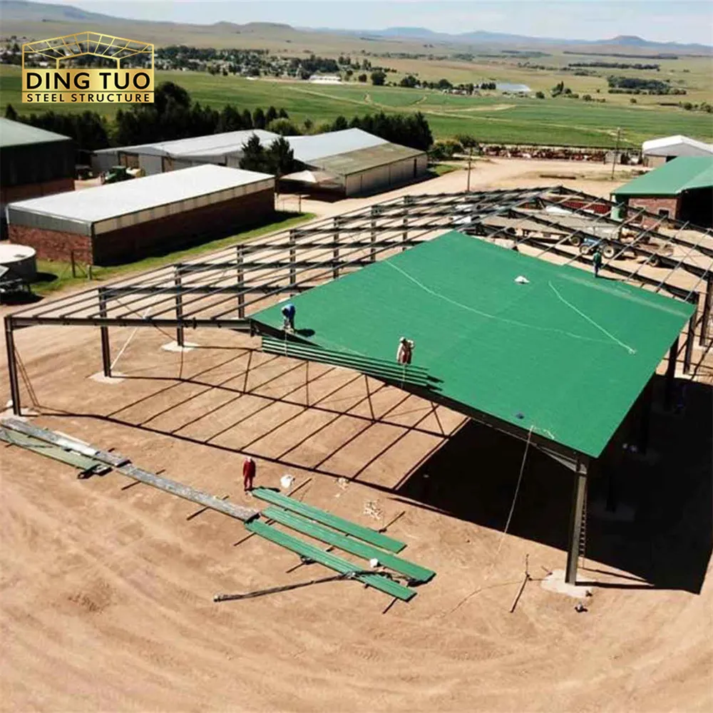 high durability quick assembly modern prefabricated steel hangar with anti rust galvanized surface and wind resistance (复制)