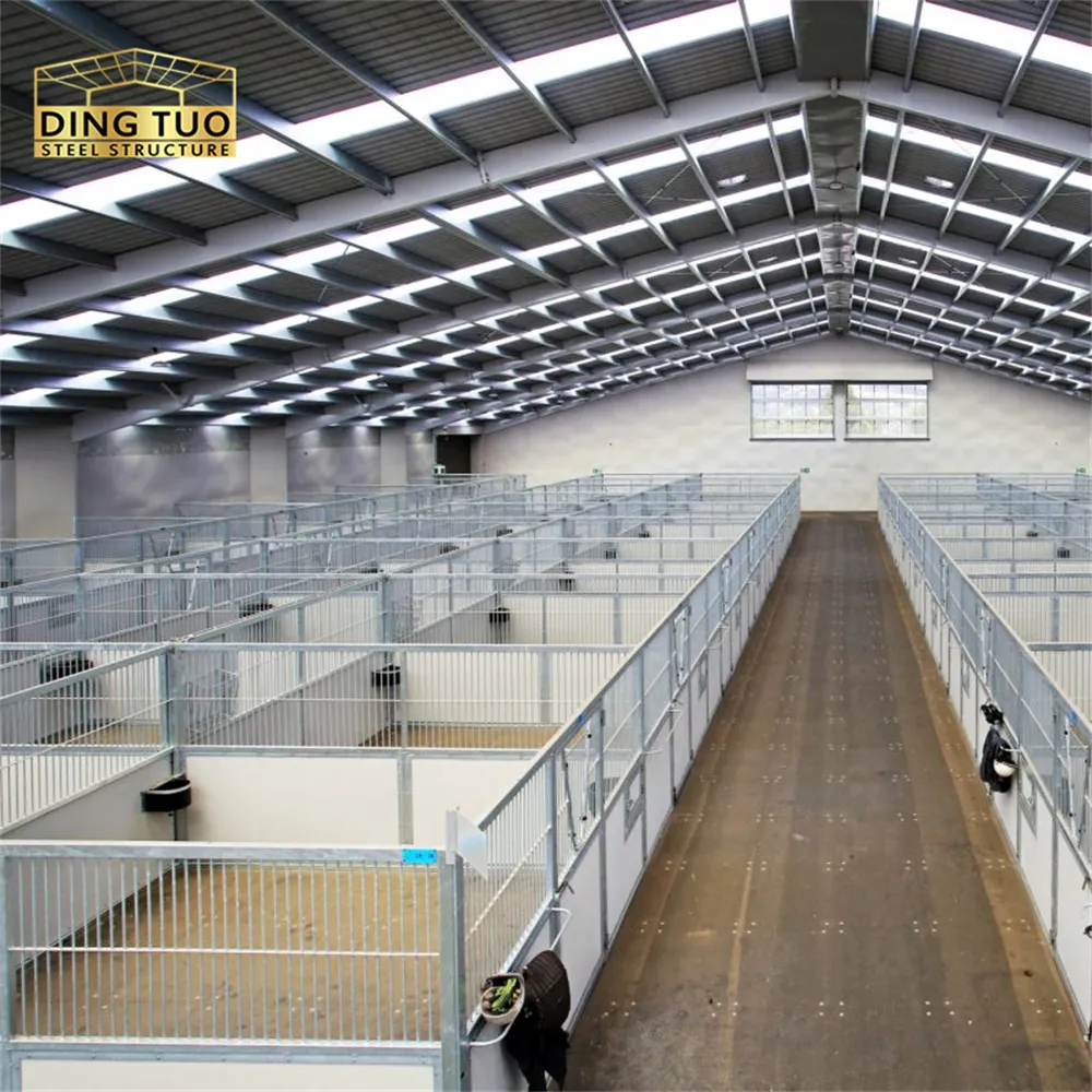 high durability quick assembly modern prefabricated steel hangar with anti rust galvanized surface and wind resistance (复制)