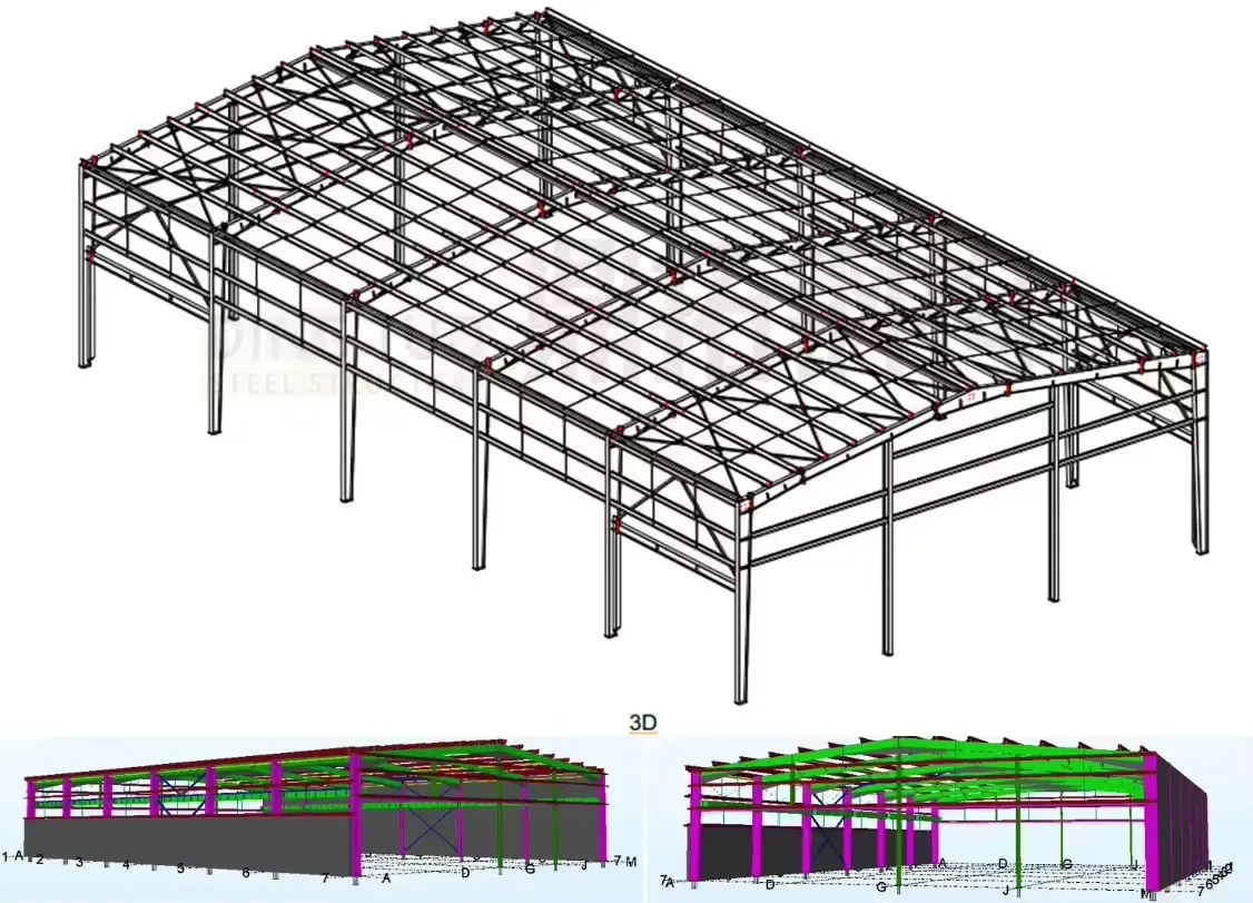 workshop warehouse factory valuable cost quick build prefabricated steel structure construction building industrial frame