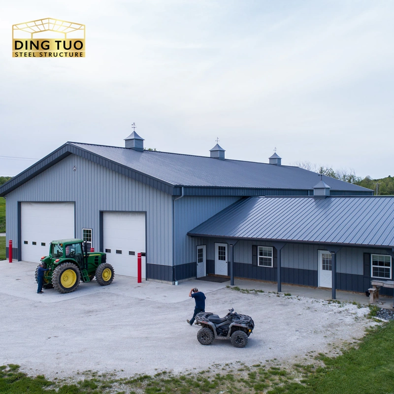 pre fabricated steel structure metal building kit light garage storage shed welded workshop barn and warehouse shed