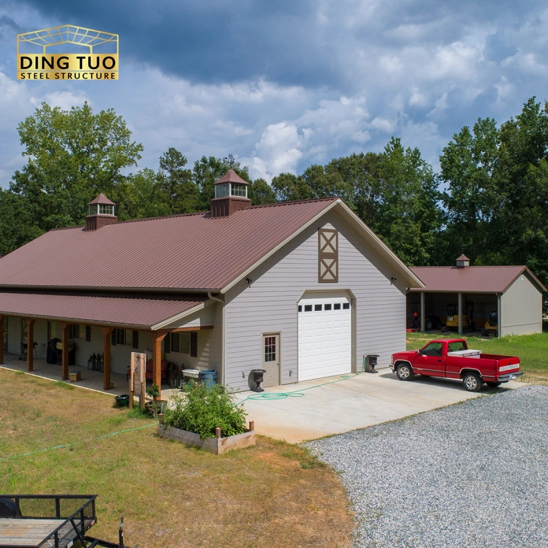 pre fabricated steel structure metal building kit light garage storage shed welded workshop barn and warehouse shed