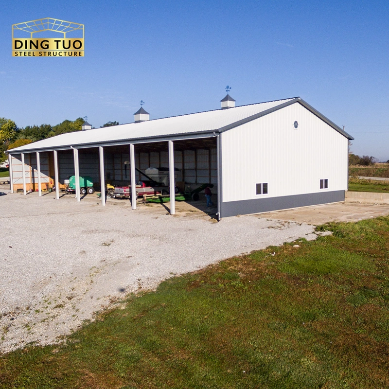 pre fabricated steel structure metal building kit light garage storage shed welded workshop barn and warehouse shed