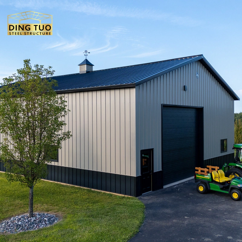 pre fabricated steel structure metal building kit light garage storage shed welded workshop barn and warehouse shed