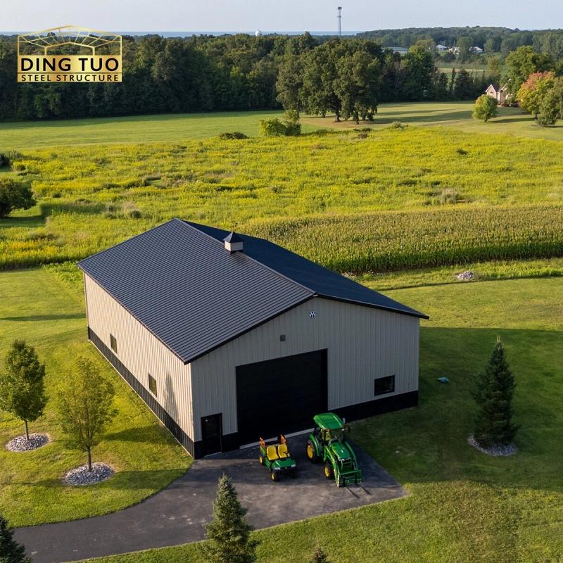 pre fabricated steel structure metal building kit light garage storage shed welded workshop barn and warehouse shed