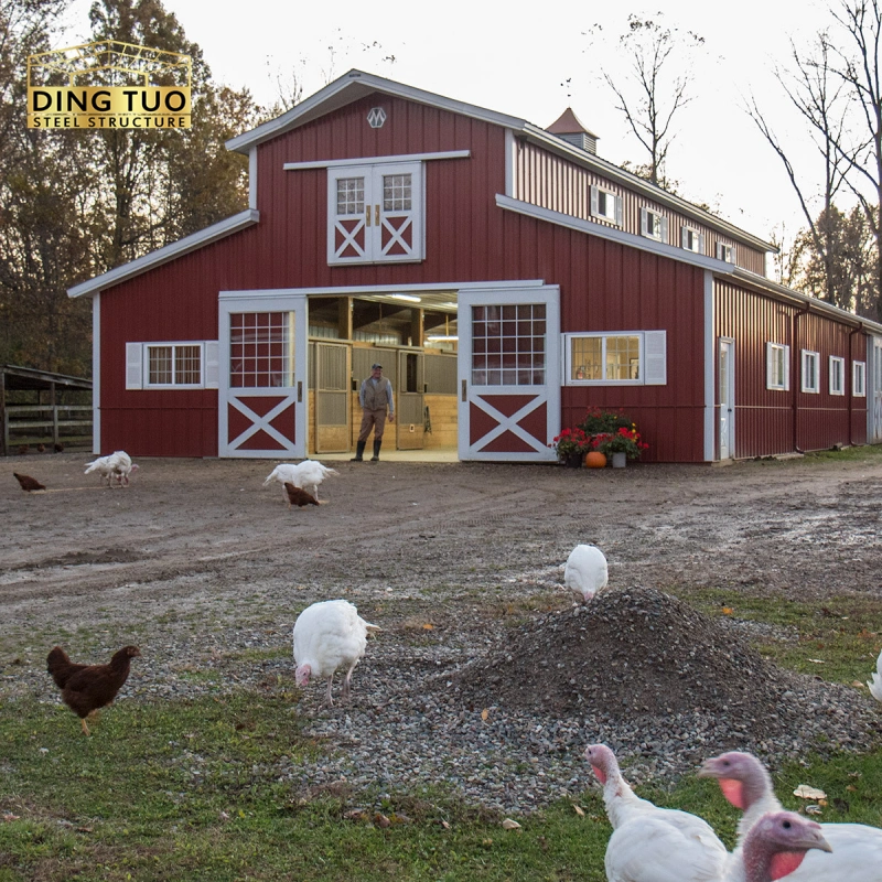 modern design steel structure building for cow and cattle dairy milking farm shed goat farm sheds