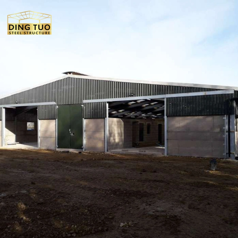 modern design steel structure building for cow and cattle dairy milking farm shed goat farm sheds