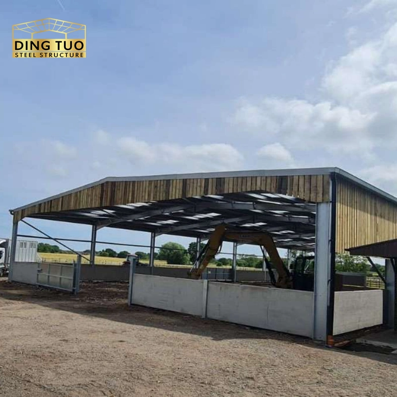 modern design steel structure building for cow and cattle dairy milking farm shed goat farm sheds