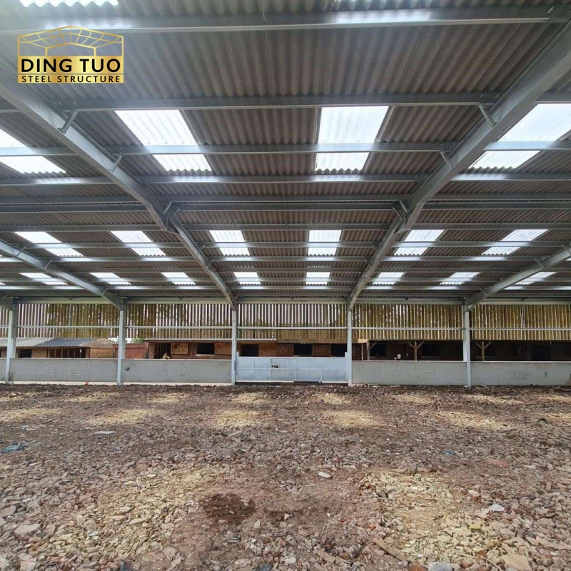 modern design steel structure building for cow and cattle dairy milking farm shed goat farm sheds