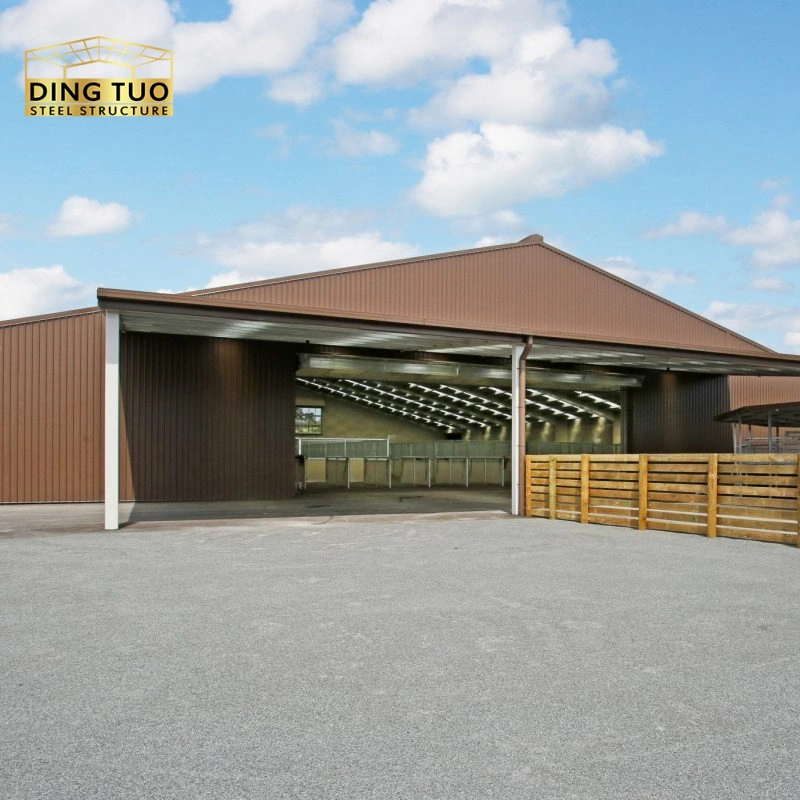 modern design steel structure building for cow and cattle dairy milking farm shed goat farm sheds