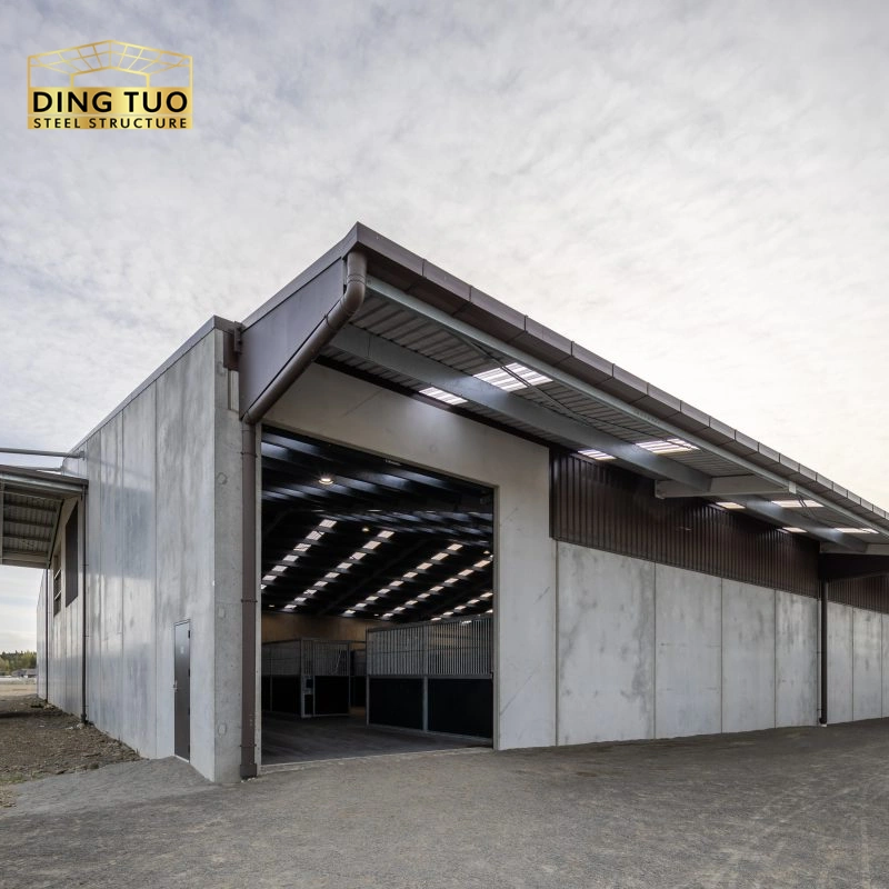 modern design steel structure building for cow and cattle dairy milking farm shed goat farm sheds