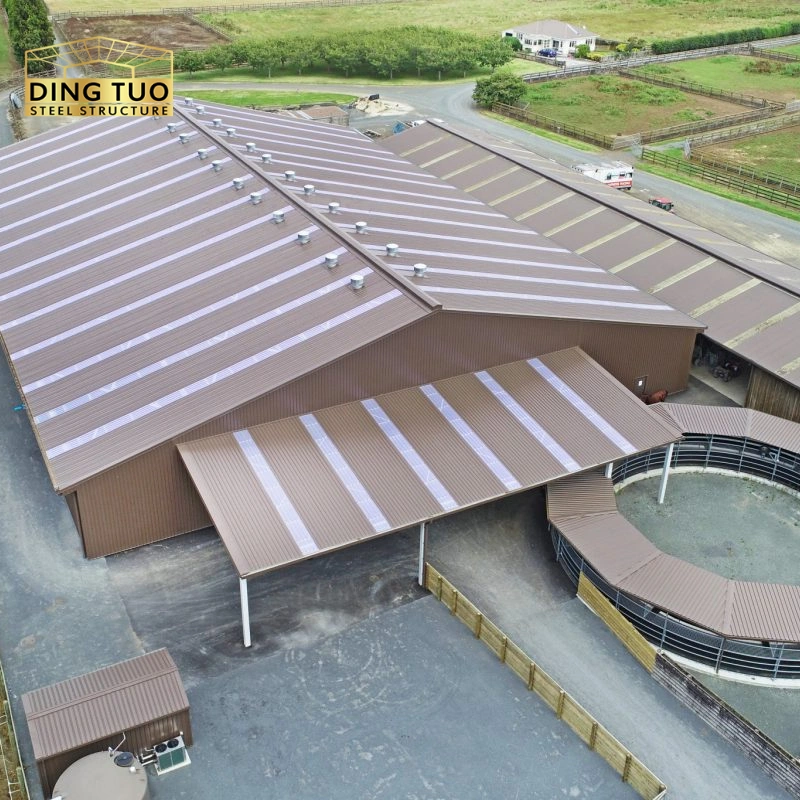 modern design steel structure building for cow and cattle dairy milking farm shed goat farm sheds