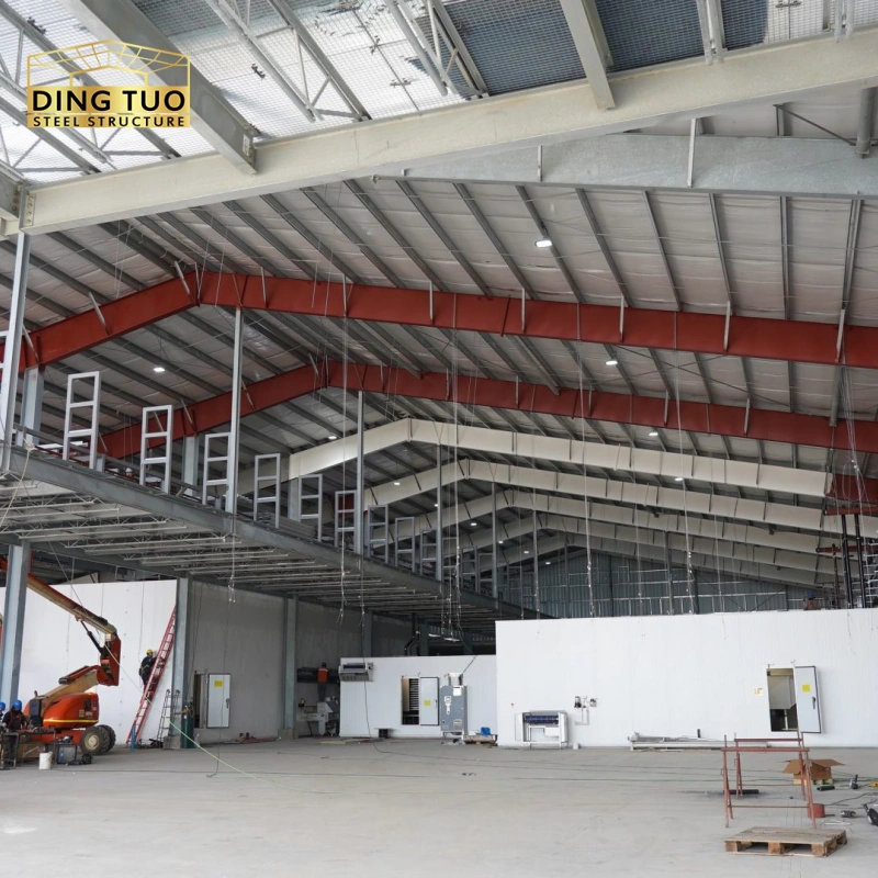 heavy duty industrial steel structure factory for manufacturing plant assembly line machinery hall steel structure