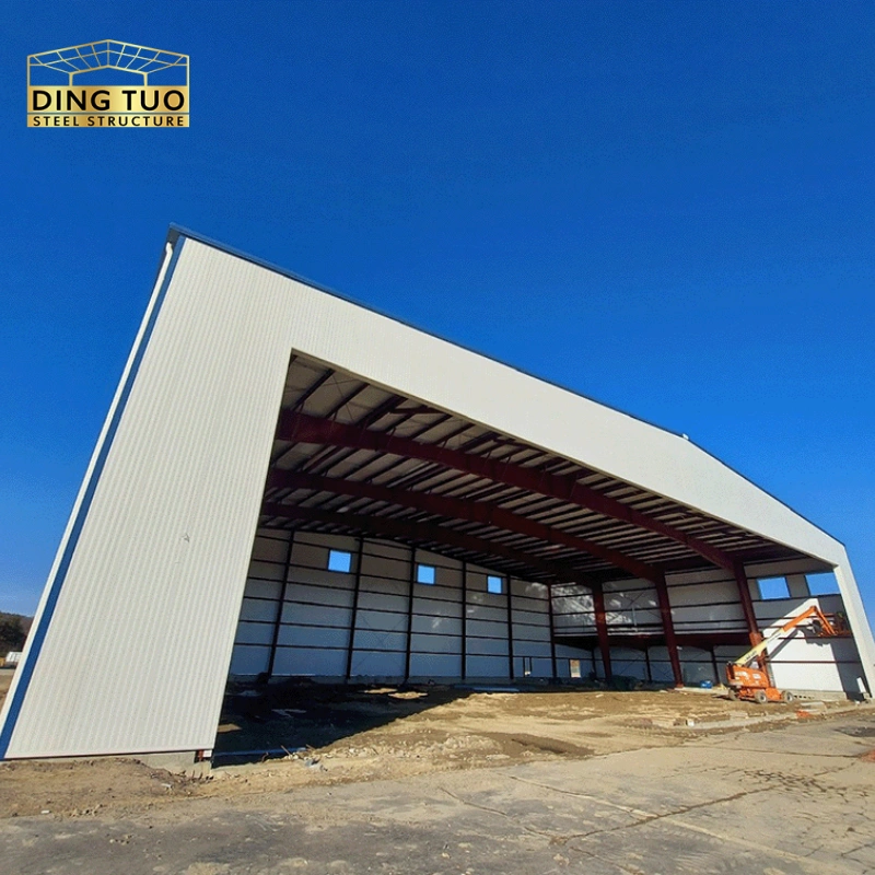 iso certified prefabricated steel garage, sound insulated and thermal insulated, for industrial and commercial use (复制)